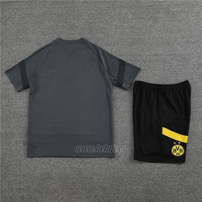 Chandal del Borussia Dortmund Manga Corta 2022-2023 Gris - Pantalon Corto